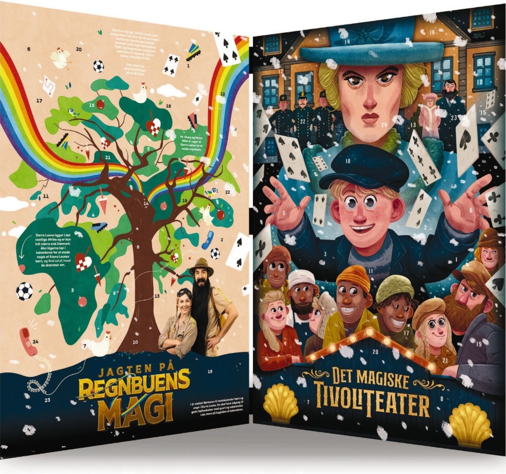 Børnenes U-landskalender 2023 Det Magiske Tivoliteater og Jagten på Regnbuens Magi